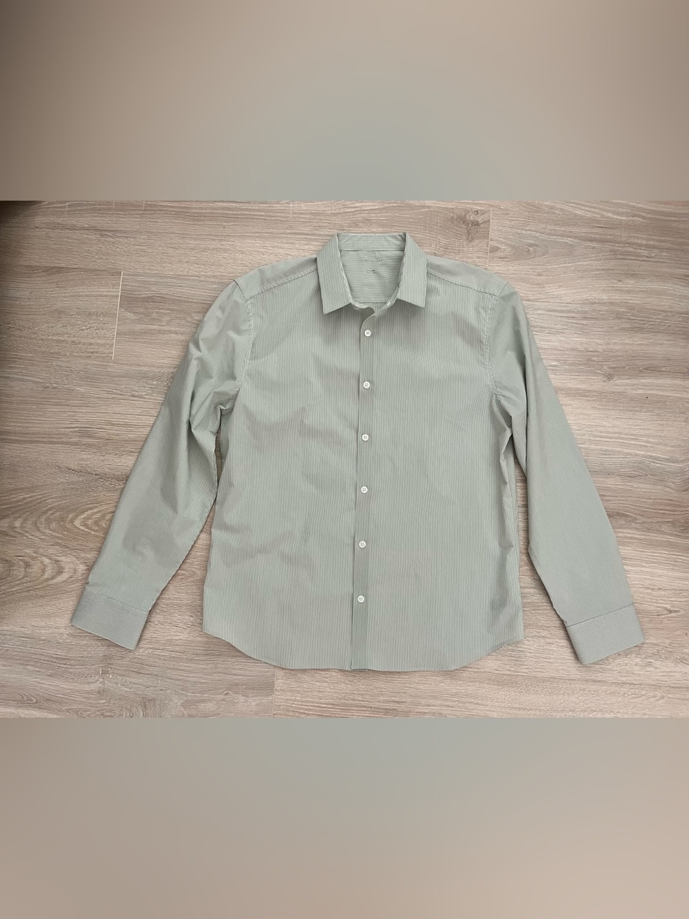 Ministry of Supply Men’s Gemini Button Down Shirt Green White Stripes - Medium - Picture 1 of 7